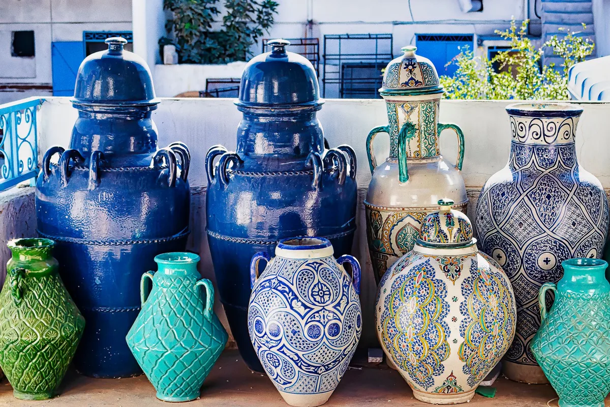 گلدان سفالی لعاب‌دار لالجین