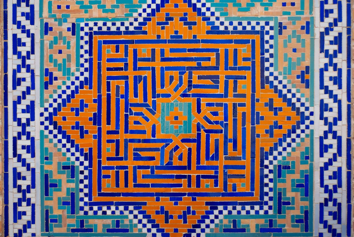 تابلو کاشی معرق طرح اسلیمی